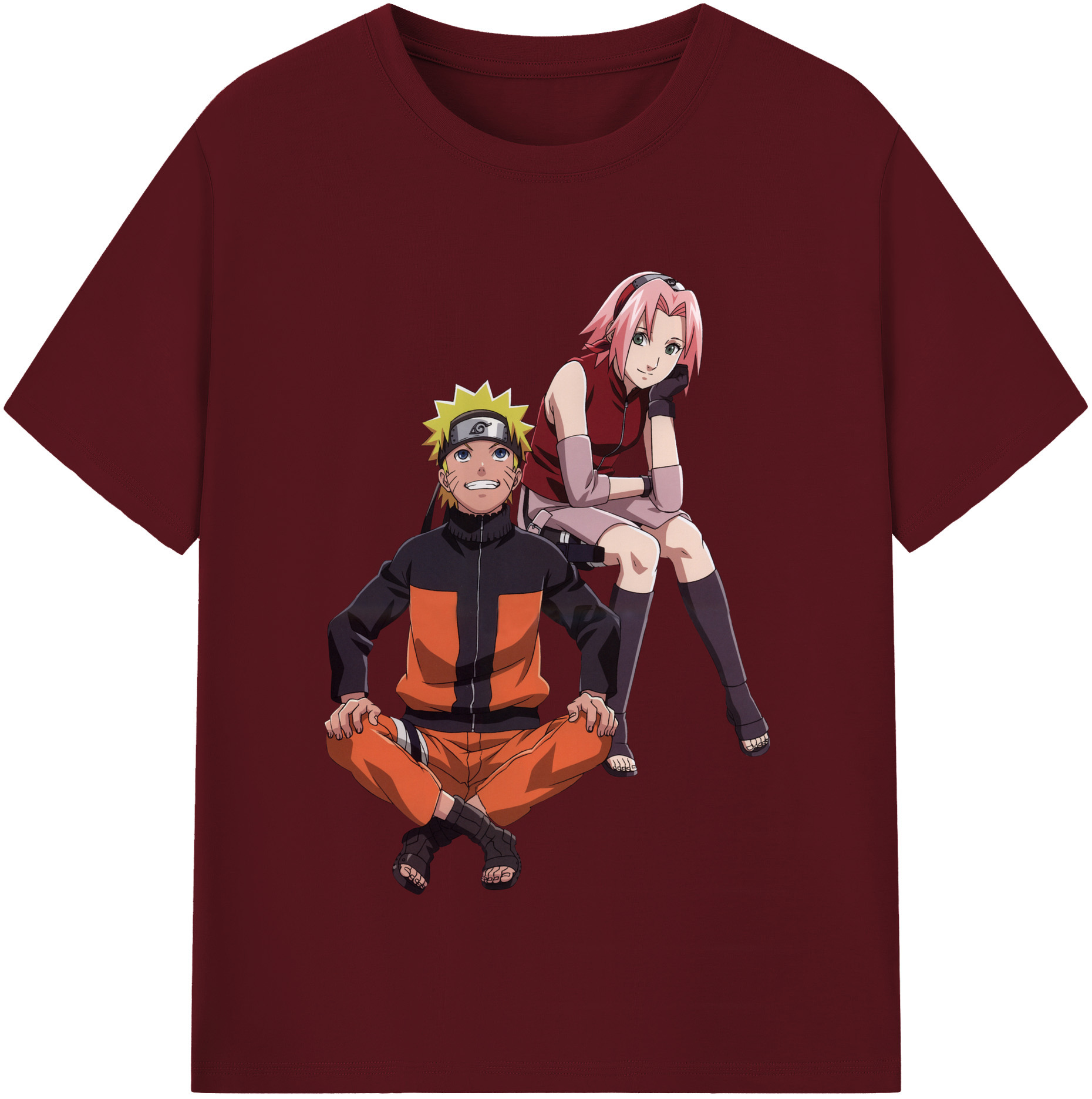 （画像用） NARUTO -ナルト- うずまき ナルト Uzumaki Naruto 綿100％半袖Tシャツ（フロントプリント）